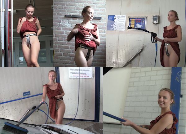 Alena – belted at the carwash