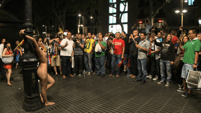 Spanish Hottie Naked and Fucked in Public