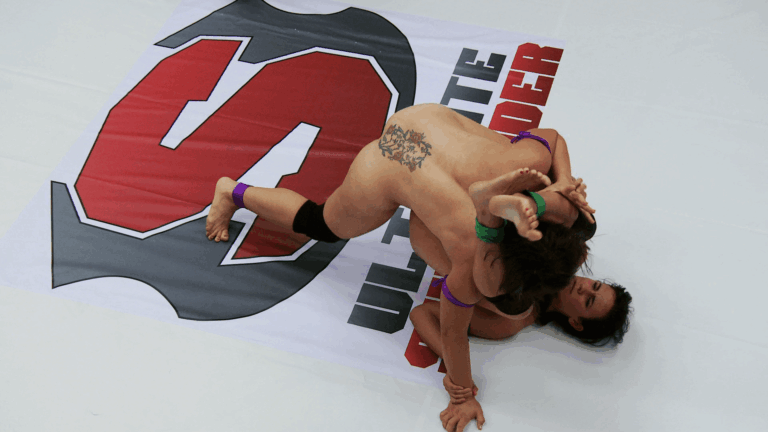 Two Strong Welter Weight Babes Battle for the chance to fuck the champ