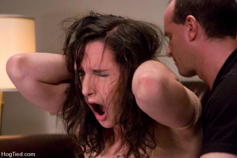 Casting Couch 6 – Natasha Dee gets wet from the smell of rope!