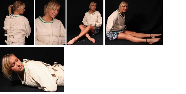 Melanie in a Posey straitjacket