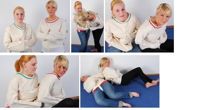 Veronica and Lin in Posey straitjackets (plus video)