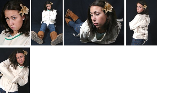Angela in Posey straitjacket