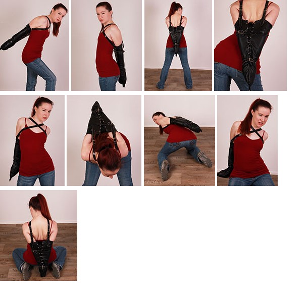 Armbinder time for AnnaBelle Lee (plus video)