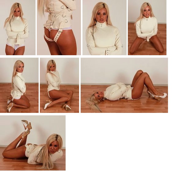 Ashley Bulgari in a super tight straitjacket (plus video)
