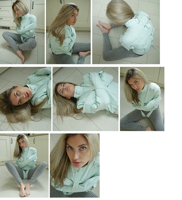 Brook Scott on the kitchen floor