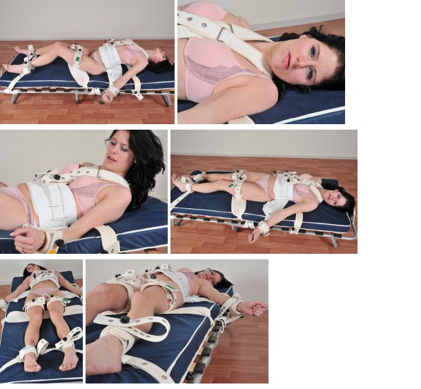 Cindy strapped down in Segufix restraints (plus video)