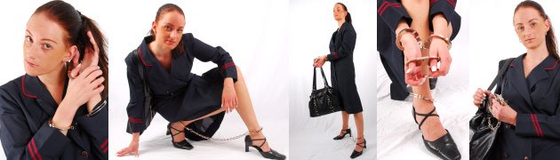 Flight attendant Rose empties her bag