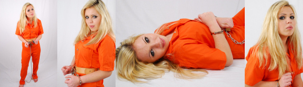 Prison girl Farah belted and shackled