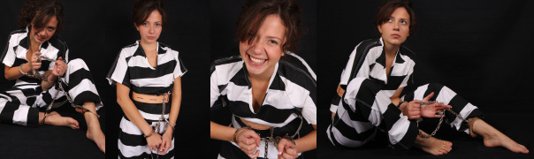 Prison girl Anahí in transport chains