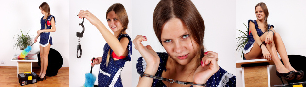 Maid Sheril finds a pair of handcuffs