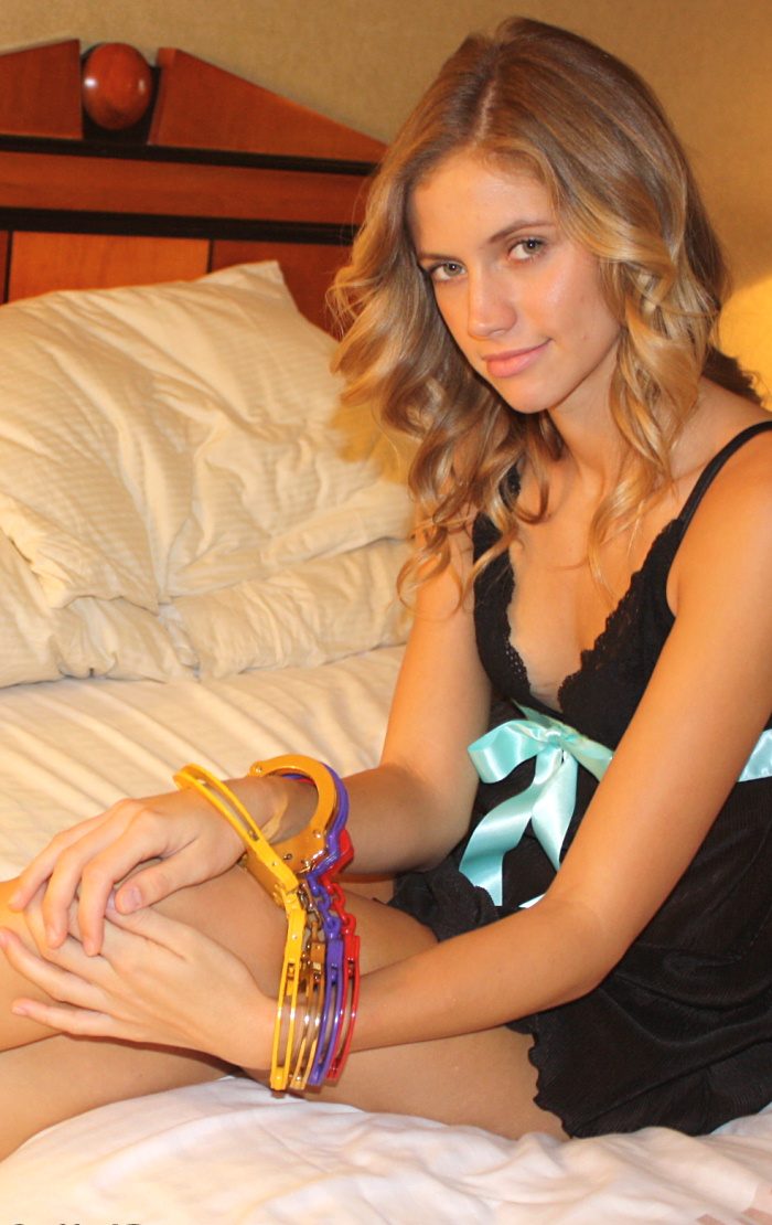 Princess in colored cuffs