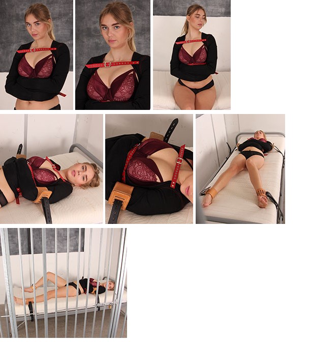Denise – strapped to the prison bed
