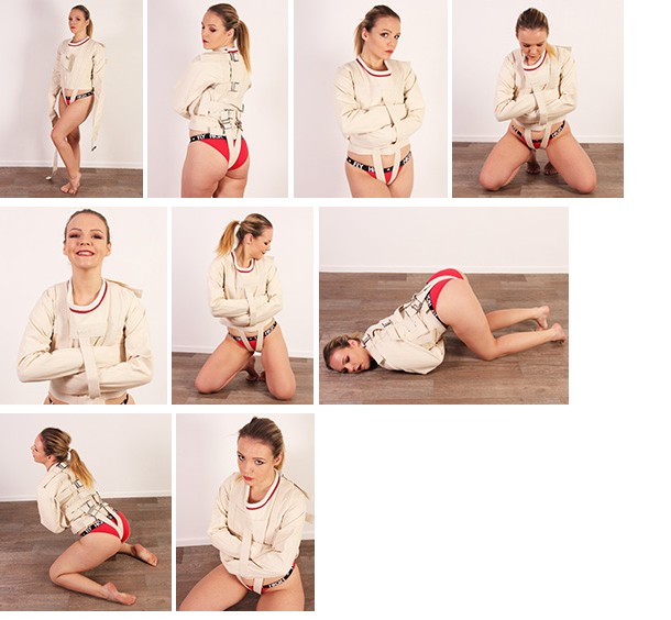 Diamondly – bondage loving girl straitjacketed