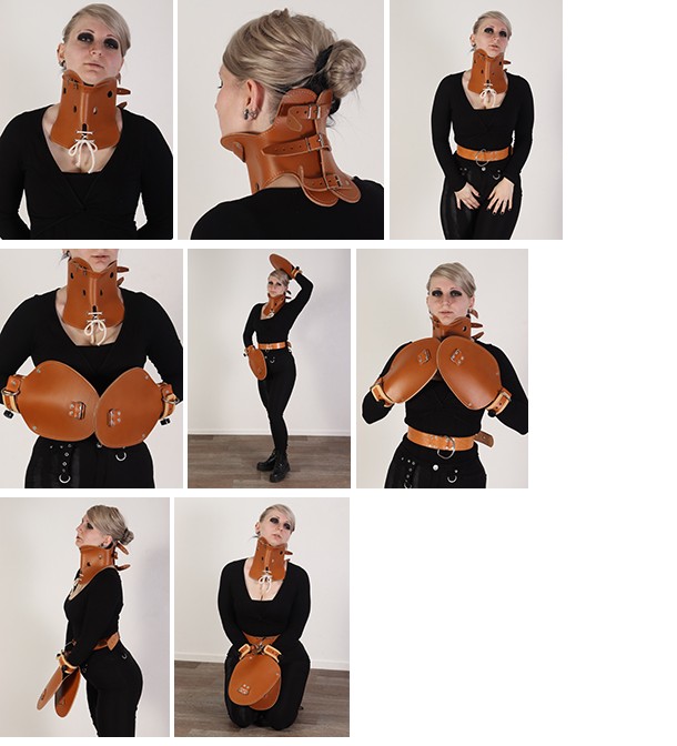 Elizabeth – new mitts and neckbrace test