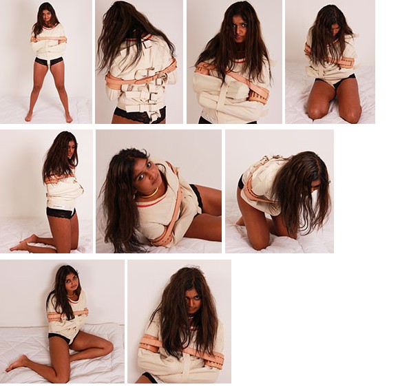Emily in Humane Restraints and straitjacket (plus video)
