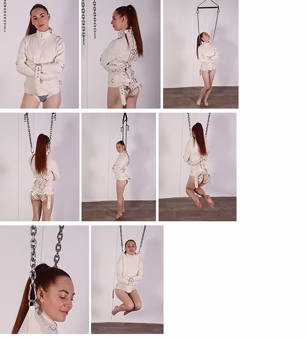 Emma Evans – suspended straitjacket