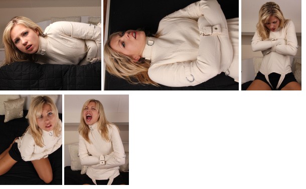 Jenni C is angry after 1 hour in a tight straitjacket (plus video)