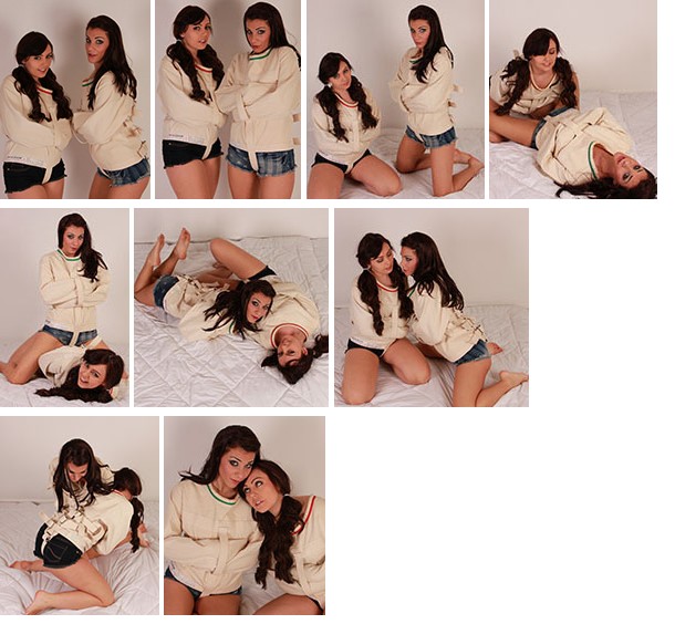 Kacie James and Roxy Mendez in straitjackets (plus video)