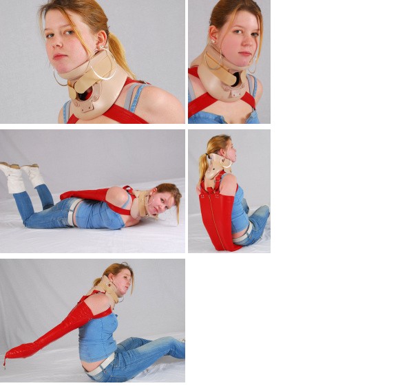 Kylie in armbinder and neck brace (plus video)
