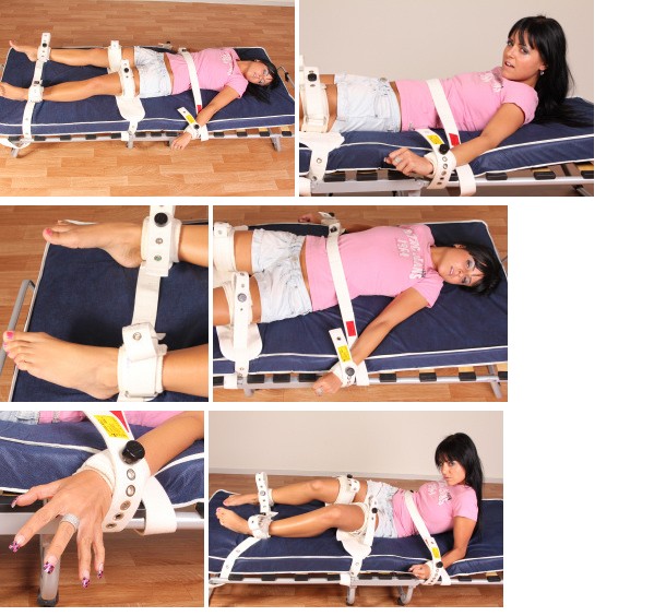Laetitia strapped down to the bed in Segufix (plus video)