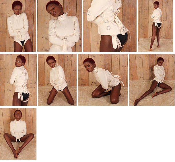 Liane – tiny girl straitjacketed (plus video)