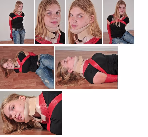 Lisa in a rigid position – arms and neck fixed (plus video)