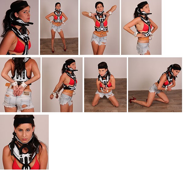 Nelly in body brace bondage (plus video)