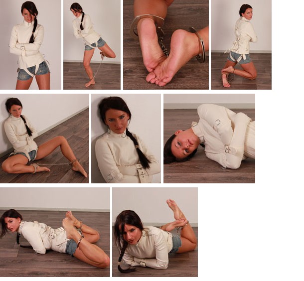 Promesita in a straitjacket and leg irons (plus video)