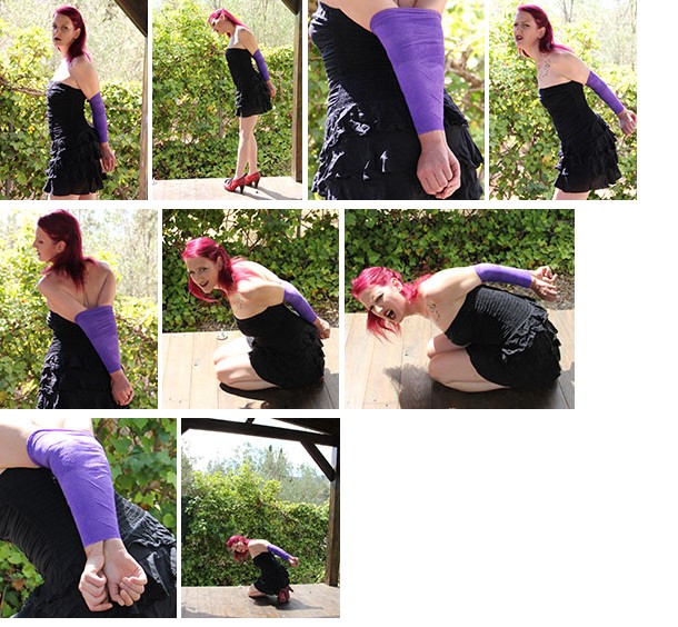 Rija Mae – tight vetwrap outdoors (plus video)