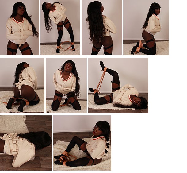 Shay in Humane restraints and a straitjacket (plus video)