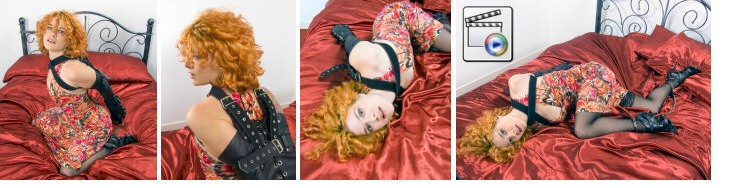 Tessa in a leather armbinder (plus video)