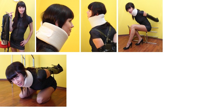 Tony in armbinder and neck brace (plus video)