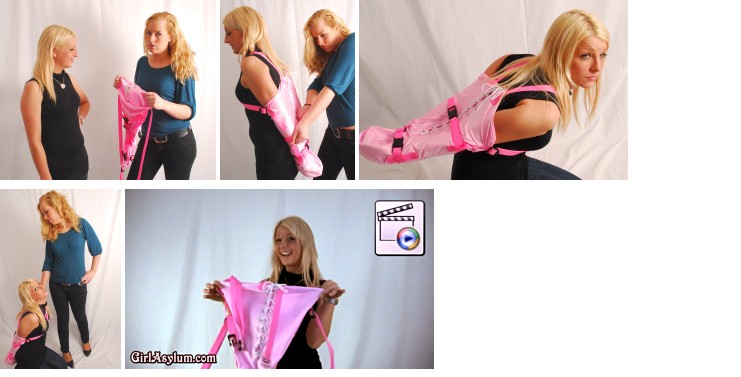 Veronica put in a pink armbinder by Wendy (plus video)