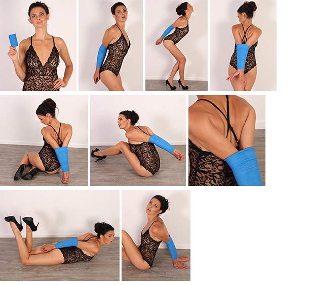 Yasmine – tight blue vet wrap (plus video)