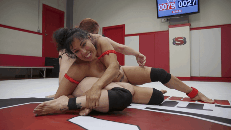 Beautiful big Tittied Wrestlers Struggle to make each other cum