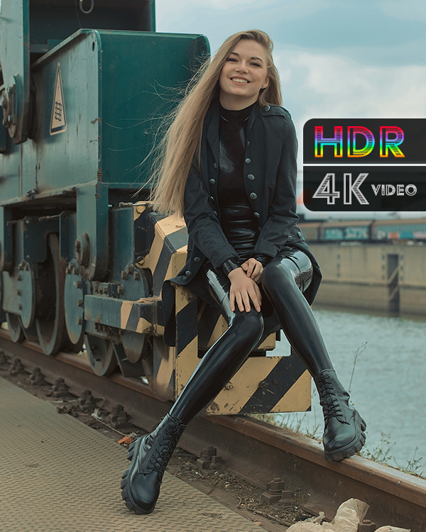 Catherine Reus – Military coat & latex (under clothes)