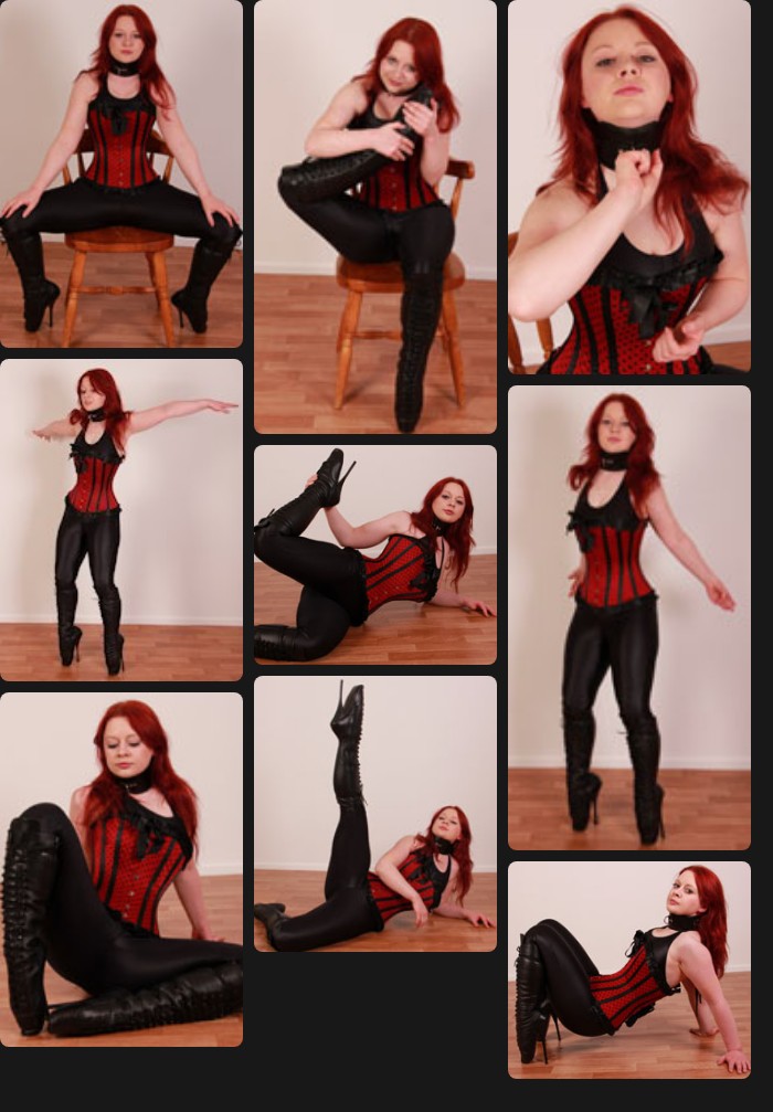 Alexia Valentine practising in ballet knee boots