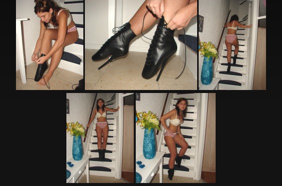 Ballet boot practice on the stairs