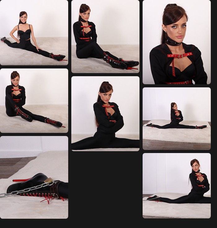 Chained split in ballet boots