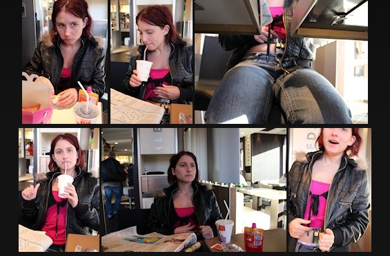 Chastity belt in public