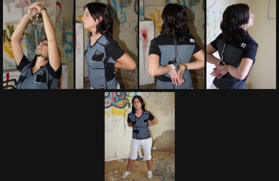 Choking neck cuff in abandoned house