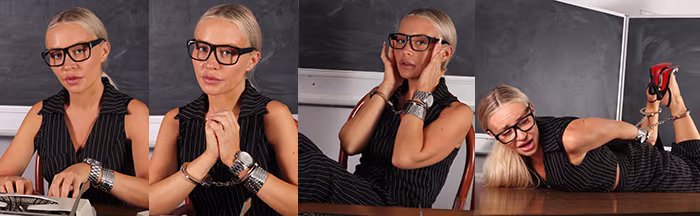 Hogtied secretary Aubrey
