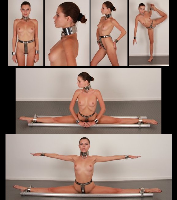 Crystl – ballet dancer locked in full split