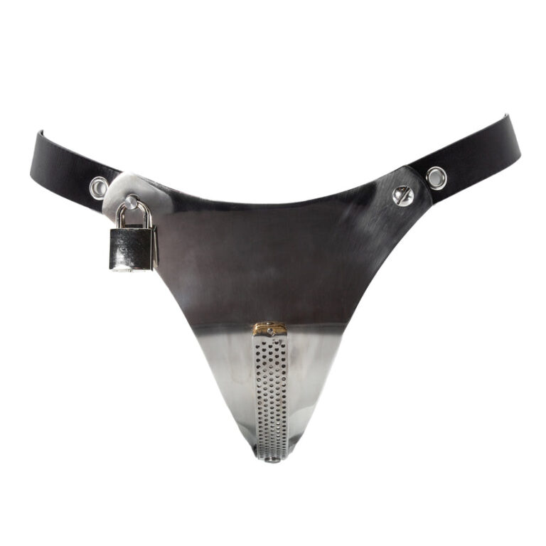 Stainless Steel Adjustable Female Chastity Belt – Pink
