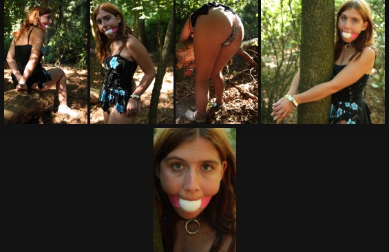 Gagged in the forest!
