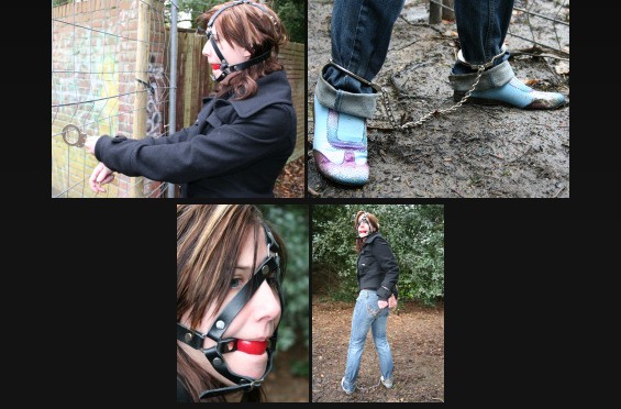 Harness ball gag and cuffs