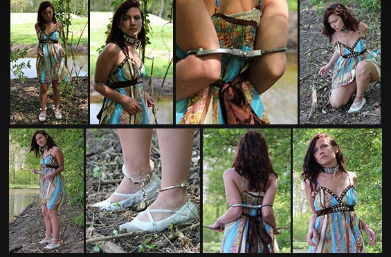 Outdoors and elbow cuffed