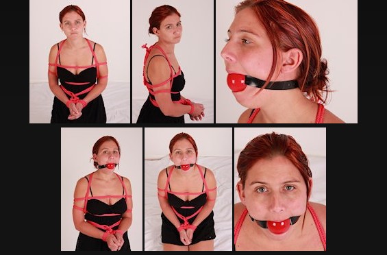 Red ropes and huge ballgag