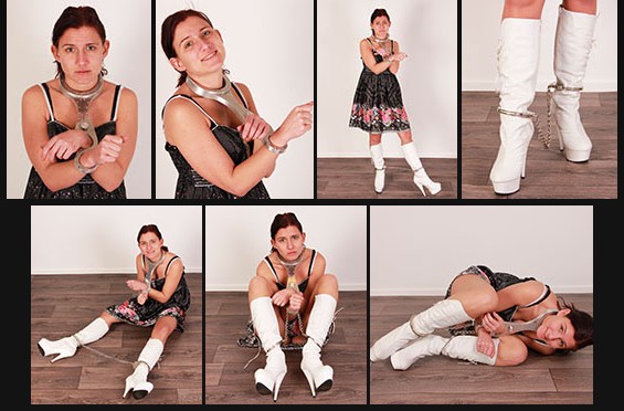 RigidFiddle chained to ankle cuffs